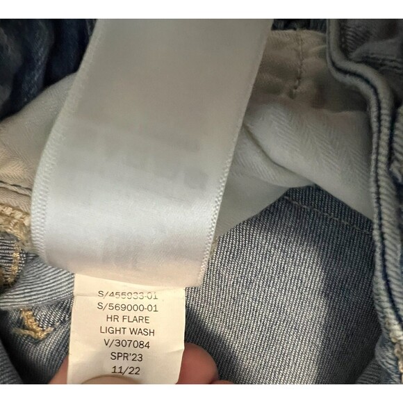 Gap Denim Youth Girls 70s Flare Jeans  Size 7  Light Wash  Retro Hippie Boho BTS - Picture 9 of 10